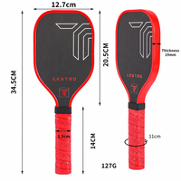 Mini raquette de pickleball en fibre de carbone sablée 16 mm pour entraînement et événements, zone de frappe Sweet Zone