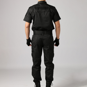 DF728  728 Uniformes de seguridad para hombres, trajes negros, camisas de manga corta y pantalones - Product Image 3