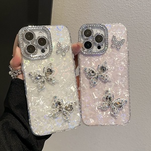 Funda de Teléfono con Mariposa 3D y Pedrería para iPhone 17 Pro Max, Diseño Personalizable, Funda para iPhone 16 15 14 Plus Pro, Venta al Por Mayor - Product Image 2