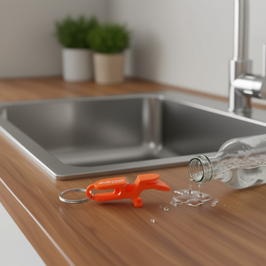 Llavero Abridor de Botellas Tipo Escopeta, Plástico Naranja, Manual, Multifuncional, Herramienta de Cocina de Acero Inoxidable - Product Image 2