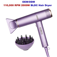 Sèche-cheveux puissant à haute vitesse avec technologie BLDC et sèche-cheveux professionnel pour cheveux épais, résultat de séchage rapide