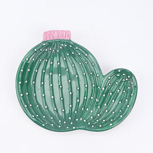 Salière et poivrière en céramique en forme de <span class=keywords><strong>cactus</strong></span>, vaisselle sur le thème du désert avec personnalisation complète - Product Image 6