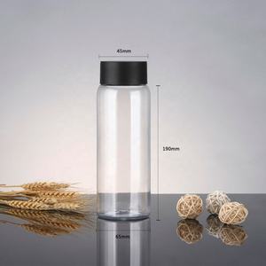 Bouteilles d'eau et de jus Voss en plastique PET vierge de qualité alimentaire, cylindriques transparentes, 500 ml et 550 ml - Product Image 4