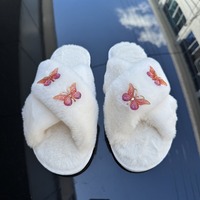 Chaussons d'été transfrontaliers en TPR, respirants, antidérapants, chauds, résistants à l'abrasion, à bout en peluche et semelle épaisse, pour l'intérieur et la mode