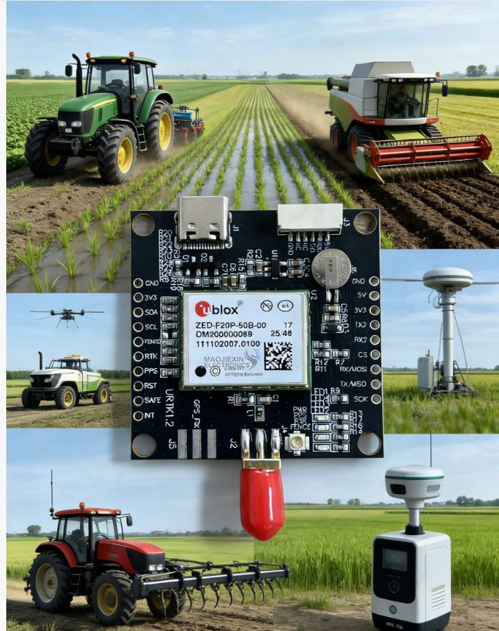 ZED-F20P-50B-00 F9P GPS for Drone RTK GNSS Receiver Multi-band L1 L2 L5 ...