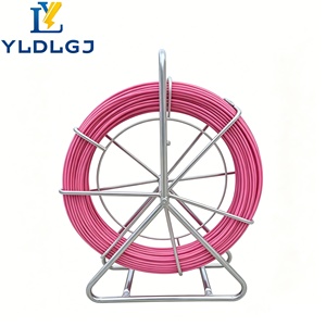 YILI Industrial - Varilla de Fibra de Vidrio Anti-Torceduras de 9 mm y 120 m, Varilla de Alta Resistencia para Conductos, Color Rosa, <span class=keywords><strong>con</strong></span> Marcas de Medición Precisas - Product Image 1