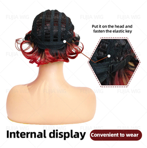 Fujia <span class=keywords><strong>Hotel</strong></span> Transilvania Bob corto con extremos volteados Anime disfraz postizo Mavis Dracula Cosplay peluca - Product Image 4