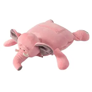 Toy and Blanket 2 in 1 Elephant Kids Blankets and <strong>Pillows</strong> and Toys <strong>Cuddle</strong> Blanket Toy - Product Image 1
