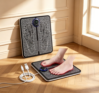 Tapis de massage des pieds avec 8 modes de fonctionnement, 19 niveaux d'intensité réglables, pliable, appareil de relaxation des pieds portable