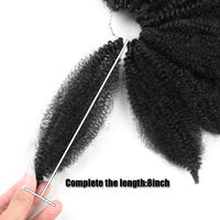 Importation de fibres à basse température Afro Twist 8 pouces Marley tresses Crochet cheveux pour femmes Synthétique Marley Twist Extensions de cheveux