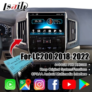 Interfaz multimedia para coche Android 10 con <span class=keywords><strong>Yandex</strong></span>, mapa de Google para Toyota Land Cruiser LC200 nuevo 2019-VXR/GXR - Product Image 2