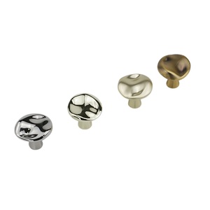 Traditional Round Zinc Alloy <b>Cabinet</b> Handle with Golden Finish for Wardrobe Drawer Door Surface - Product Image 1
