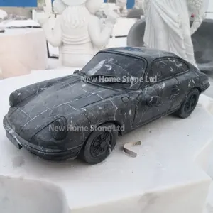 Черный мрамор, ручная резьба, натуральный камень, модель автомобиля, мраморный автомобиль
