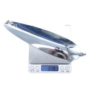 5.5 "7" 8 "10" 11 "acier inoxydable 191g eau salée thon saumon pêche cuillère métal leurre - Product Image 5