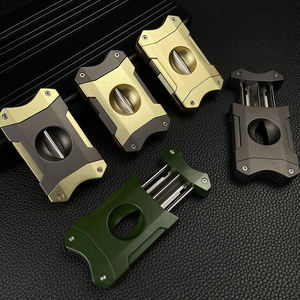 Premium Stainless Steel V-Shape & Luxury Circle Cigar Shears <b>scissors</b> High Quality Portable Custom Cigar Cutter - Product Image 2