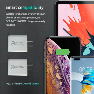 Professional Factory 20W PD US <strong>Double</strong> Interface USB Wall Adapter Plug Qc3.0 Type <strong>C</strong> Charger Chargers 12 13 - Product Image 6