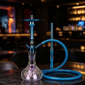 VYRO Spectre - Juego de Shisha de Acero Inoxidable de Lujo Moderno con Base de Vidrio, Narguile Hukka con Técnica de Espejo - Product Image 3