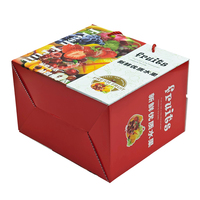 Boîtes en carton ondulé de haute qualité pour l'emballage de cerises fraîches, avec poignée, finition brillante, vente en gros