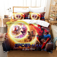 Ensemble de literie Aoyatex Spider-Man imprimé en 3D, ensemble trois pièces pour garçons, ensemble de lit pour enfants en polyester
