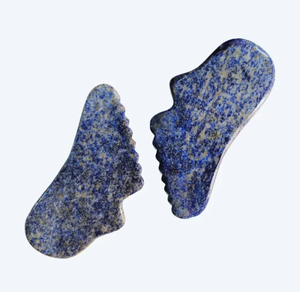 หยกสีฟ้าธรรมชาติ กัวซา ลาพิส ลาซูลี ผลิตภัณฑ์นวดหน้า - Product Image 3