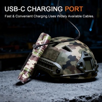 Nouvelle lampe torche LED tactique rechargeable par USB en alliage d'aluminium, étanche IP67, 1800+LM, portée longue de 300-400M, pour camping et EDC, modèle 2026