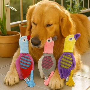Mainan Anjing Bentuk Burung <span class=keywords><strong>Multi</strong></span> Warna Ramah Lingkungan Non-Toksik, Desain Terbaru, Interaktif, Bersuara, untuk Digigit - Product Image 1