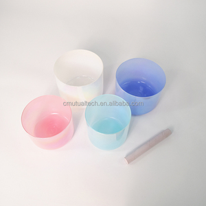 Cuenco de Cuarzo Transparente Q're Color para Sonoterapia, Instrumento de Sanación con Sonido Cósmico, Cuenco de Cristal Transparente Colorido para Baño de Sonido - Product Image 2