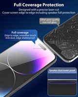 EZ Fit Verre trempé anti-espion à 28 degrés pour iPhone 18 15 14 Pro Max, protecteur d'écran de confidentialité, kit d'application et d'installation