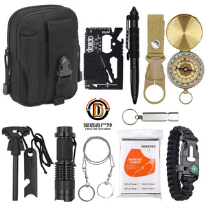 Bracelet de survie 5 en 1 avec boussole, allume-feu, sifflet, grattoir, nylon 26 cm, équipement d'urgence pour l'extérieur - Product Image 3