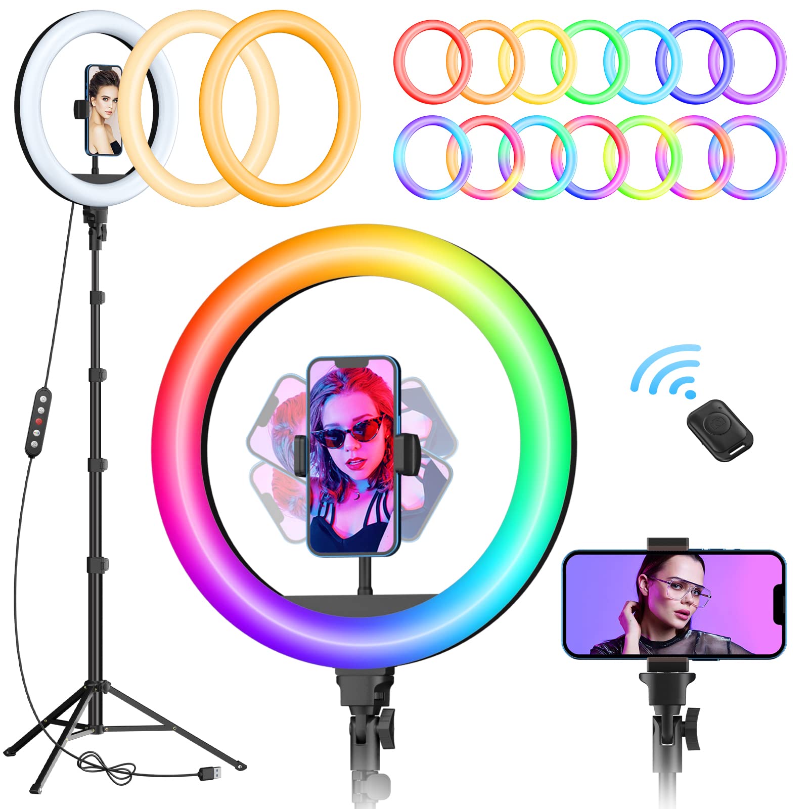 RGB ring light band tripod