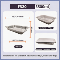 Bac de cuisson jetable en aluminium robuste de 120 oz avec couvercle en plastique P:P pour rôtir, cuire et servir en buffet