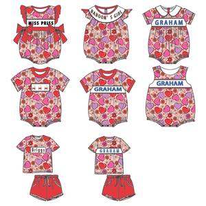 Yihui ODM Maßgeschneiderte Fabrik Zollfreie Mädchenkleidung 100% Baumwolle Handbestickte Kleider mit Niedlichem Muster zum Valentinstag - Product Image 2