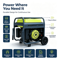 7500W Inverter-Generator 9000W Startleistung mit Elektrostart Reine Sinuswelle für Baustelle und Notstromversorgung zu Hause