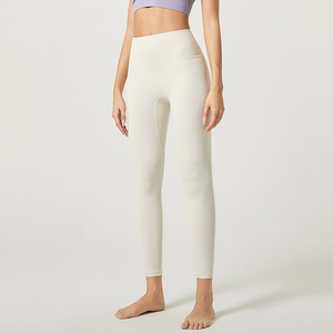 Pantalon de yoga et de sport taille haute en nylon et élasthanne avec logo personnalisé 2026 pour entraînement et fitness - Product Image 6