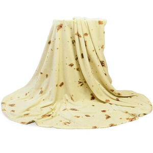 Couverture en flanelle pelucheuse à motifs alimentaires B996 pour adultes, double face, pour lit, canapé, voyage, pique-nique, plage - Product Image 1