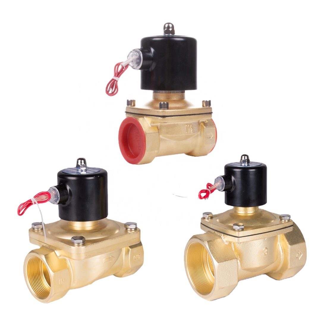 DKV 1/2 дюймов NPT латунный электромагнитный клапан нормально открытый 12V 24V 220V латунный электромагнитный клапан 2 Way