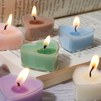 Herzförmiges Teelichtkerzen-Geschenkset für Hochzeiten Wohnkultur Diwali Feierlichkeiten Geburtstage-Soja-Paraffinwachs-Tee lichter Weihnachten