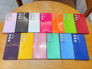 Custodia per telefono in morbido TPU con Glitter colorato con Glitter fluorescente per <span class=keywords><strong>Samsung</strong></span> S24 S23 S22Ultra Plus Cover completamente antiurto - Product Image 6