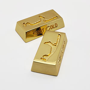 Barra de lingote coleccionable de aleación chapada en oro de primera calidad, barra de lingote de Metal dorado decorativo para regalo de adorno conmemorativo de oro no puro - Product Image 4