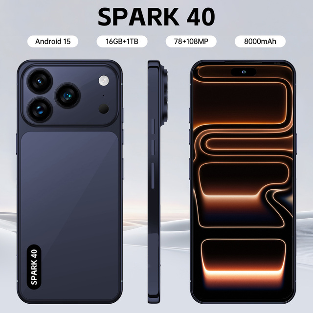 Spark40 Smartphone 2026 5G 16GB 1TB 7.3 Inch HD 108MP 10 Core Long Standby
