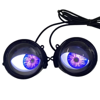 JINXIN nouveauté 3 pouces dynamique clignotement LED yeux du diable phares LED lentille avec télécommande accessoires d'éclairage de voiture