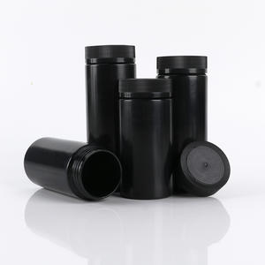 Pot en plastique HDPE noir pour protéines en poudre, 100 ml, 150 ml, 200 ml, à large ouverture, avec couvercle à vis, logo personnalisé, vente en gros - Product Image 4