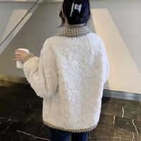 Nouvelle mode manteau de fourrure de laine d'agneau pour femmes vêtements d'hiver chaud épaissir bouton Cardigan polaire doux hauts veste vêtements d'extérieur manteau décontracté
