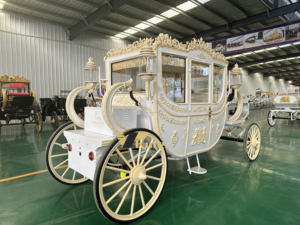 Carrozza a cavallo per matrimonio elegante carrozza per matrimonio indiano principessa Buggy per famiglie reali - Product Image 5