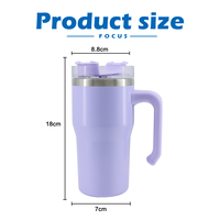 Recién llegados, taza térmica de acero inoxidable 304 de 20oz de grado alimenticio, taza de café para niños, vaso de chico aislado al vacío de doble pared con pajita