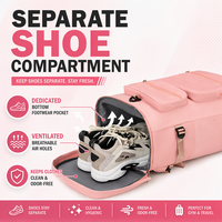 Sac de voyage multifonctionnel avec compartiment à chaussures, sac de sport imperméable pour la gym, les week-ends et les séjours d'une nuit