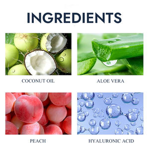 Crème dépilatoire pour le visage à l'huile de noix de coco à l'aloe vera Crème dépilatoire douce et non irritante pour le visage pour femme Lèvre supérieure et menton - Product Image 3