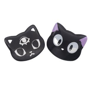 Insignia de botón personalizada con forma de gato, insignia de gato negro de alta calidad con diferentes formas, muestra gratis - Product Image 1