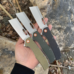 Coltello Pieghevole EDC XR955R con Manico in Micarta e Lama Tanto D2 Stone Wash, Coltello Tascabile per Sopravvivenza, Campeggio e Autodifesa - Product Image 4
