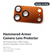 Protecteur d'objectif d'appareil photo en verre trempé 9H avec anti-traces de doigts et anti-rayures pour 17/18 Pro/Pro Max (épaisseur 0,4 mm)
